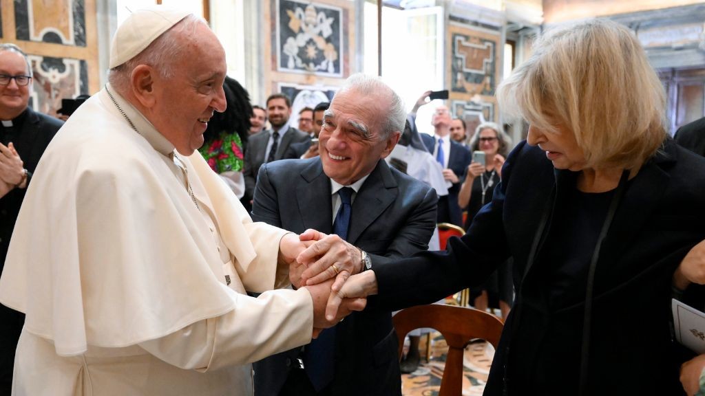 Martin Scorsese with Pope Francis