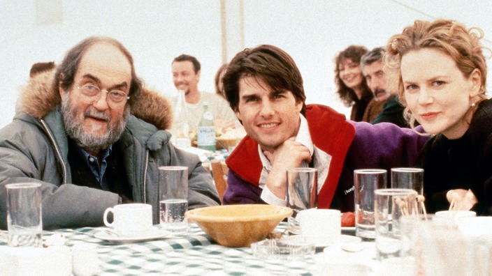 Stanley Kubrick with Tom Cruise and Nicole Kidman