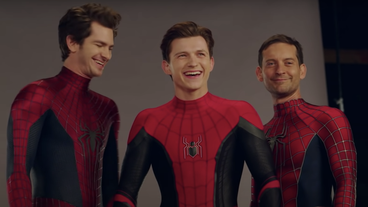 Tom Holland, Tobey Maguire, and Andrew Garfield