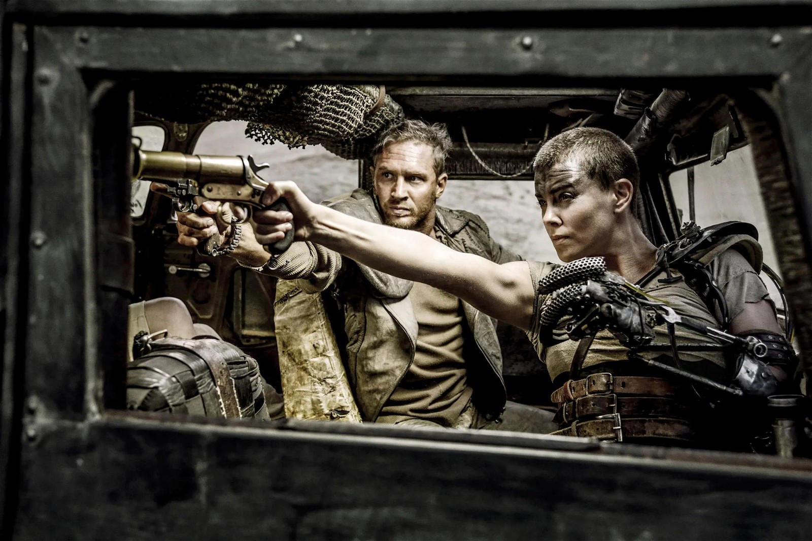 Charlize Theron and Tom Hardy in Fury Road (2015)
