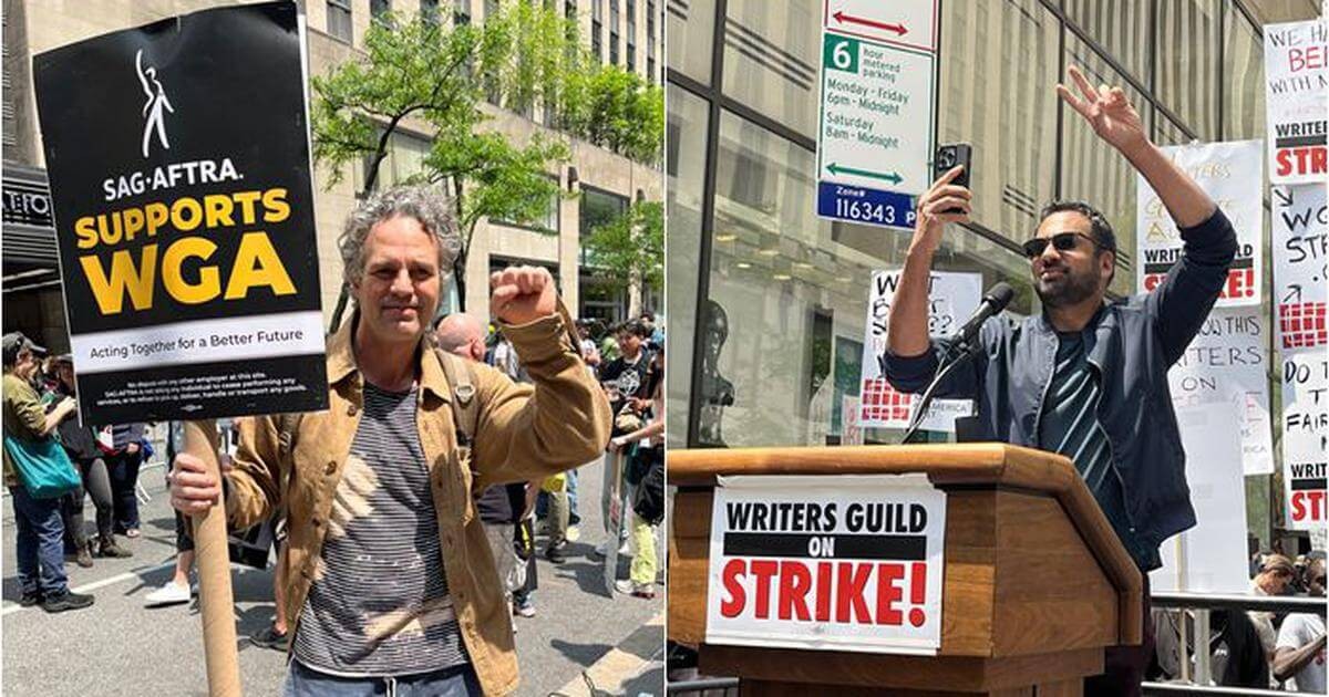 Mark Ruffalo stands in solidarity with the Writer's Guild of America