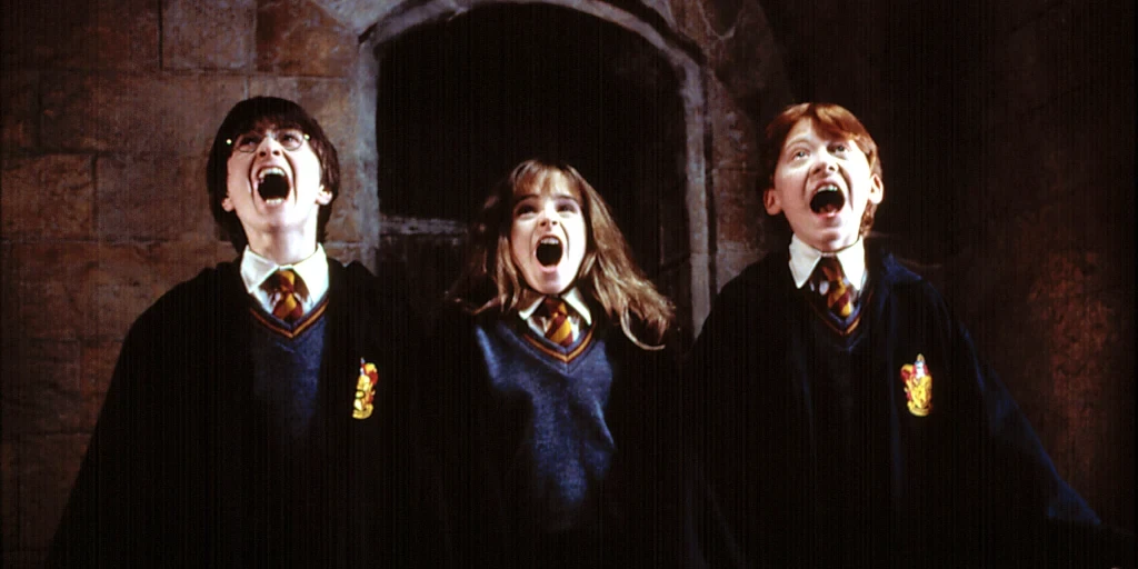 Daniel Radcliffe, Emma Watson and Rupert Grint in Harry Potter