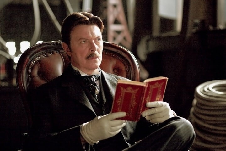 David Bowie as Nicola Tesla in Scarlett Johansson's The Prestige