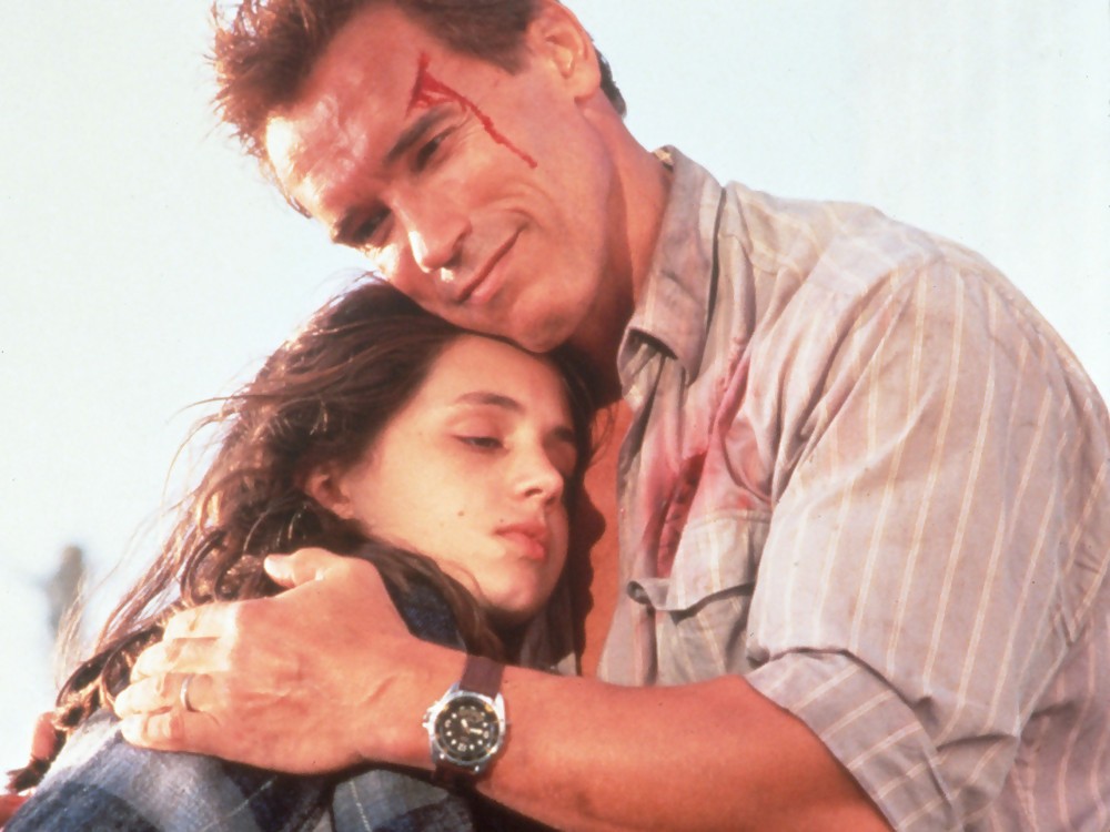 Arnold Schwarzenegger and Eliza Dushku in True Lies