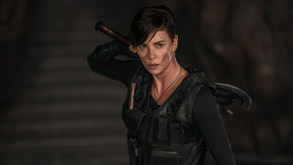 Charlize Theron as Andy in The Old Guard (2020).