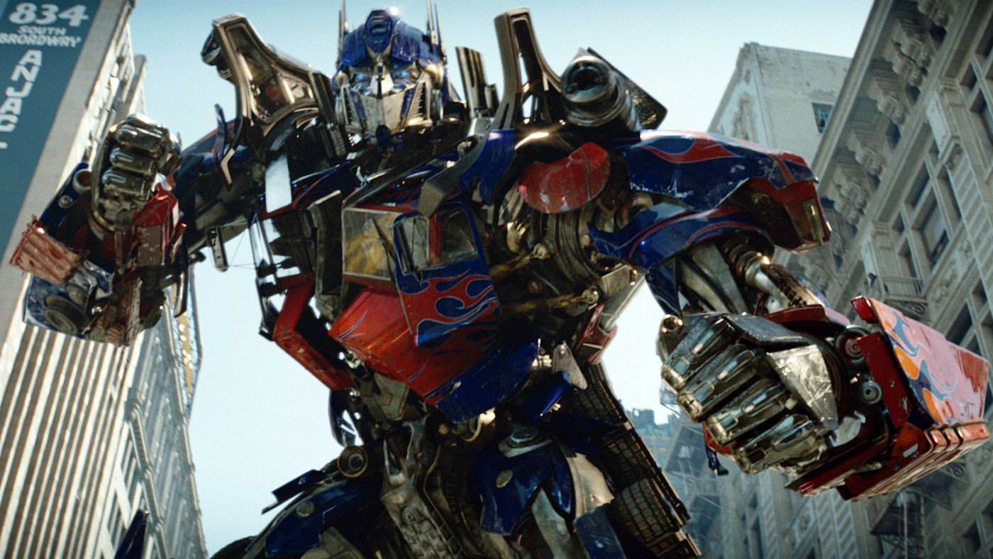 Optimus Prime in a still from Transformers 