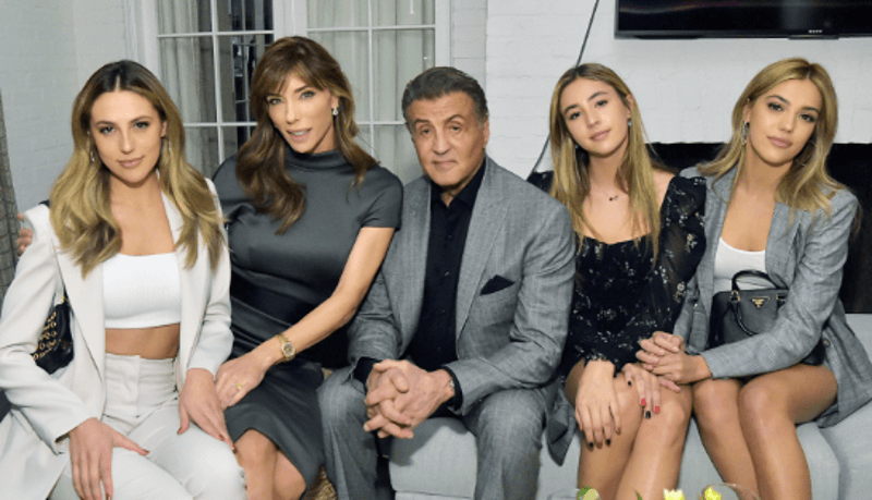 Sylvester Stallone and his family 