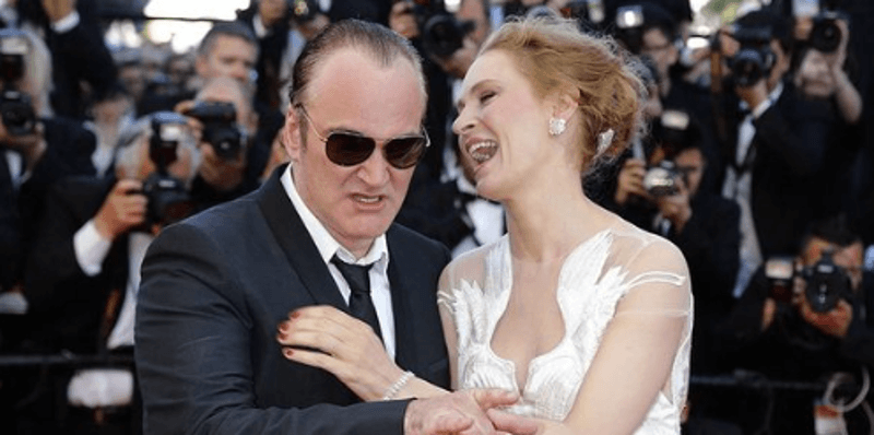 Quentin Tarantino and Uma Thurman 