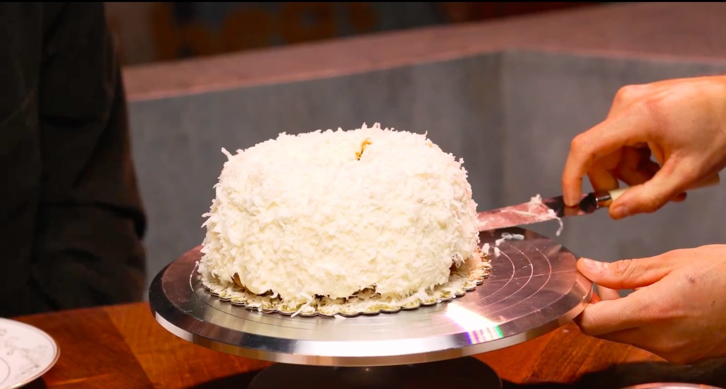 White chocolate coconut bundt cake