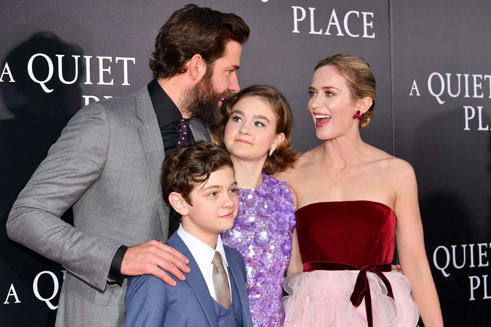 John Krasinski, Emily Blunt and their kids