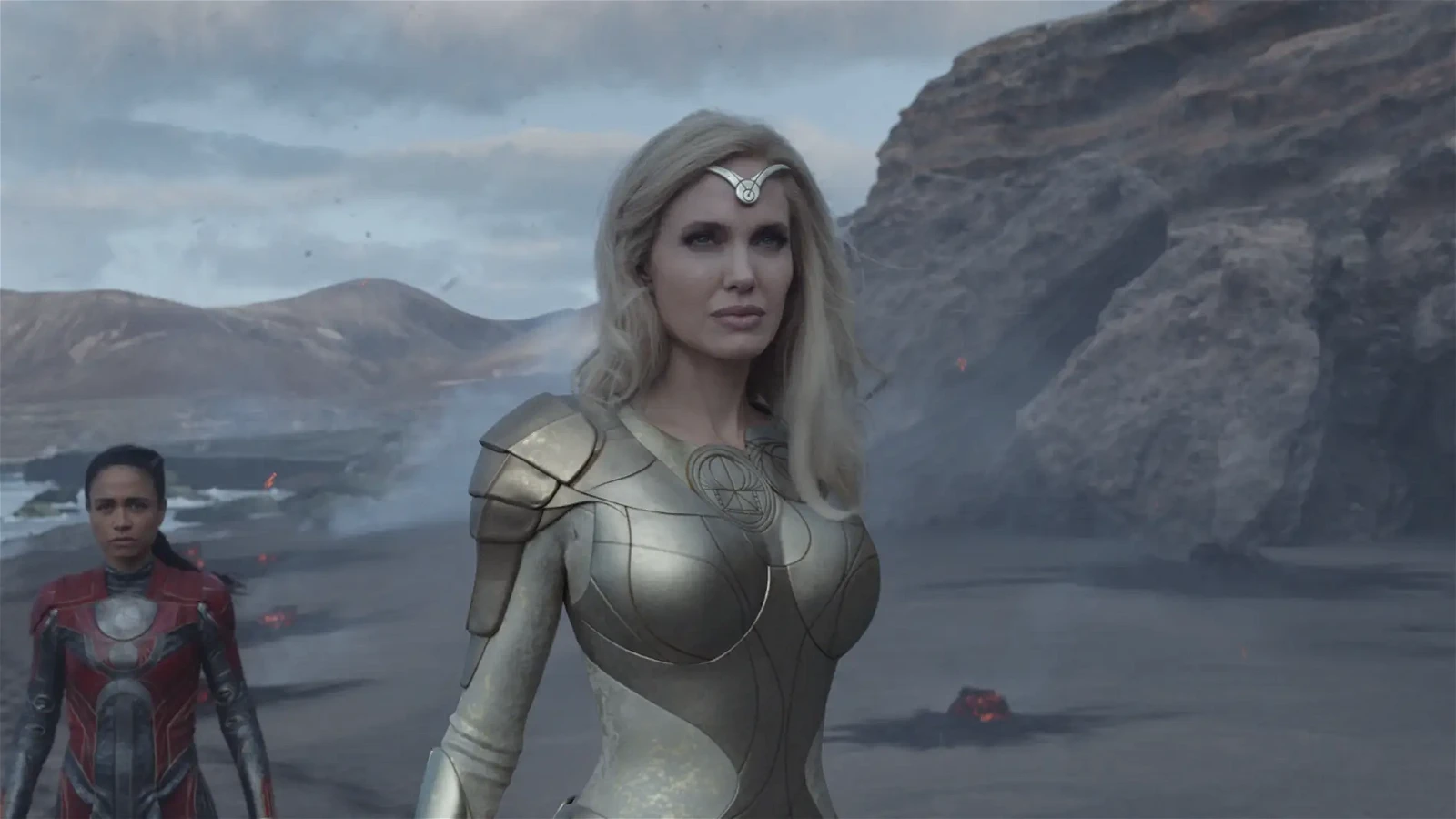 Angelina Jolie as Thena in a still from Eternals 