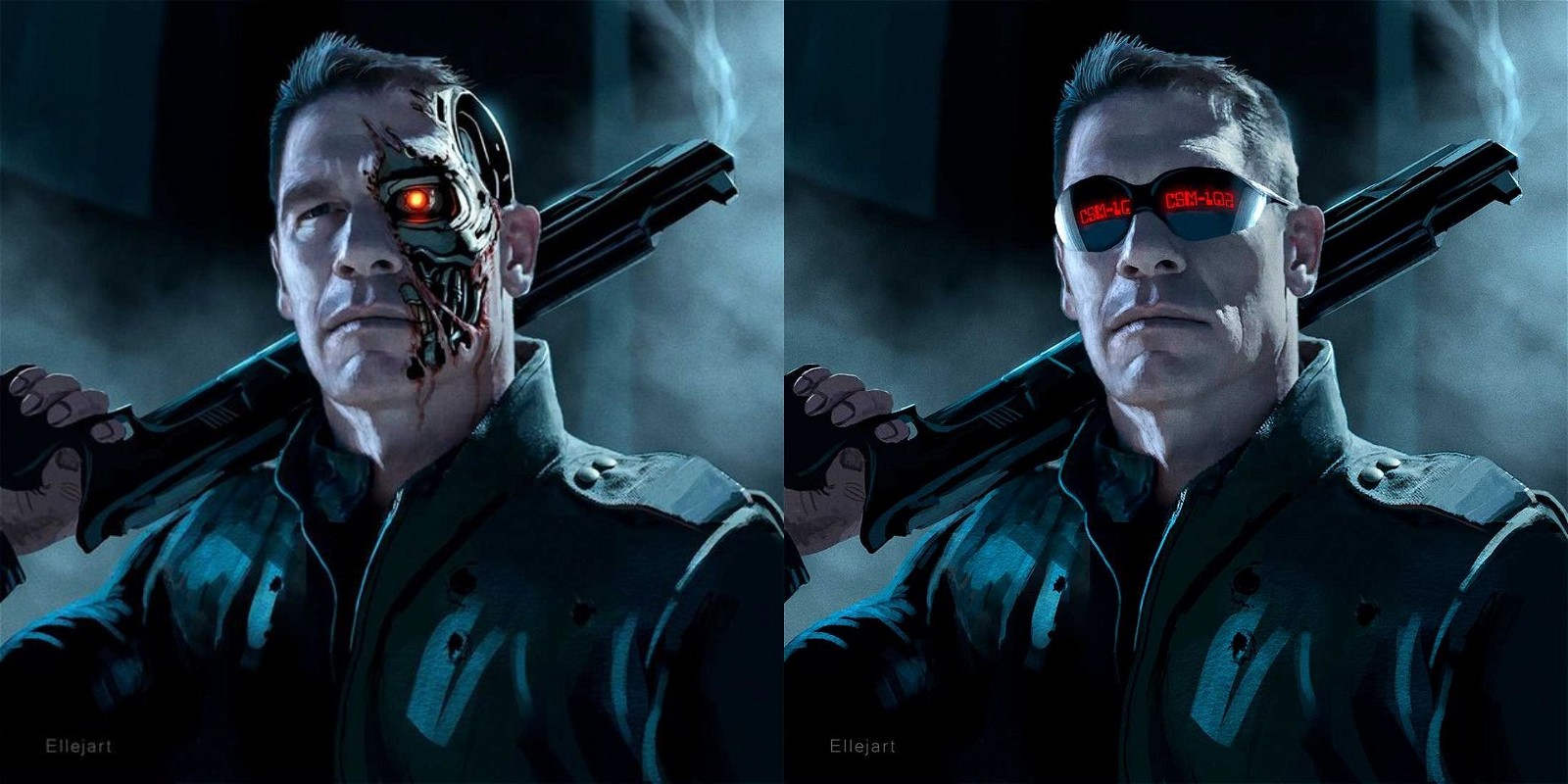 John Cena in Terminator, concept art.