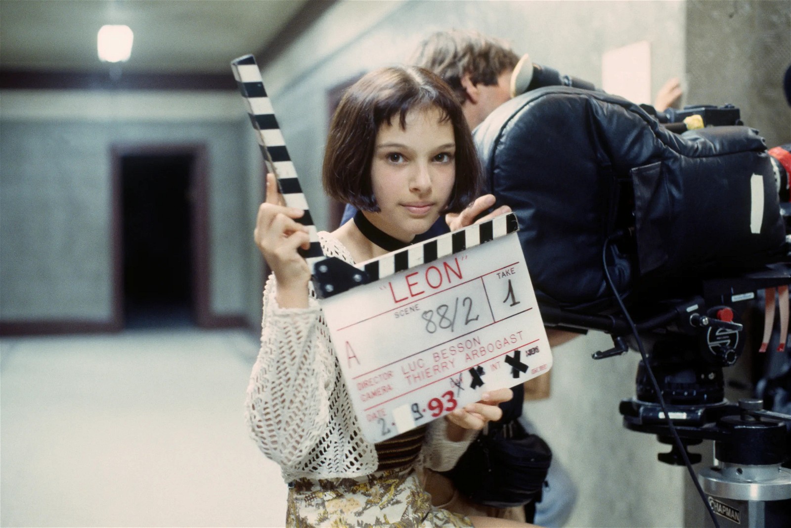 Natalie Portman behind the scenes of Léon (1994)