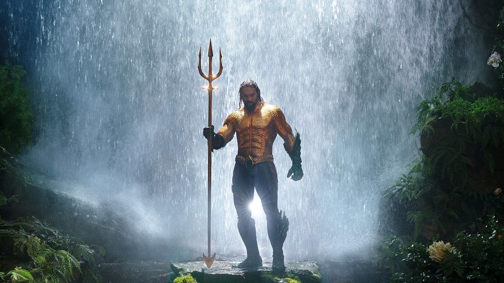 Jason Momoa in a still from Aquaman