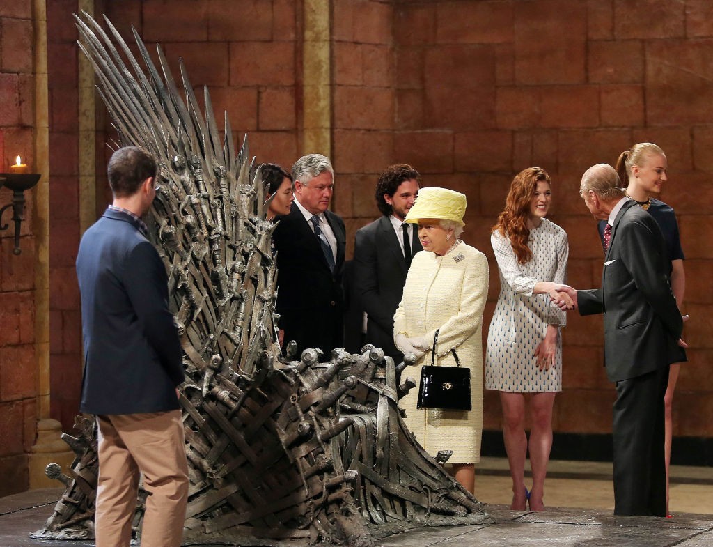 Queen Elizabeth II on the sets of Game Of Thrones 