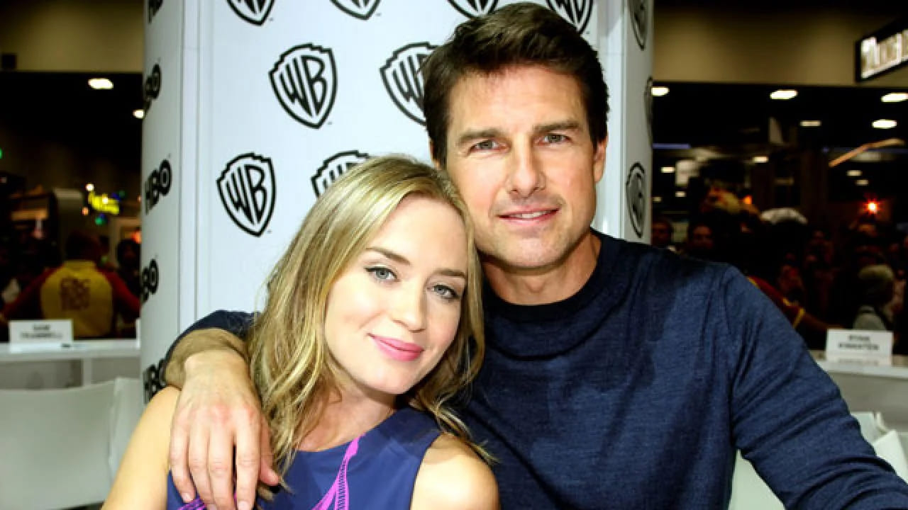 Emily Blunt and Tom Cruise