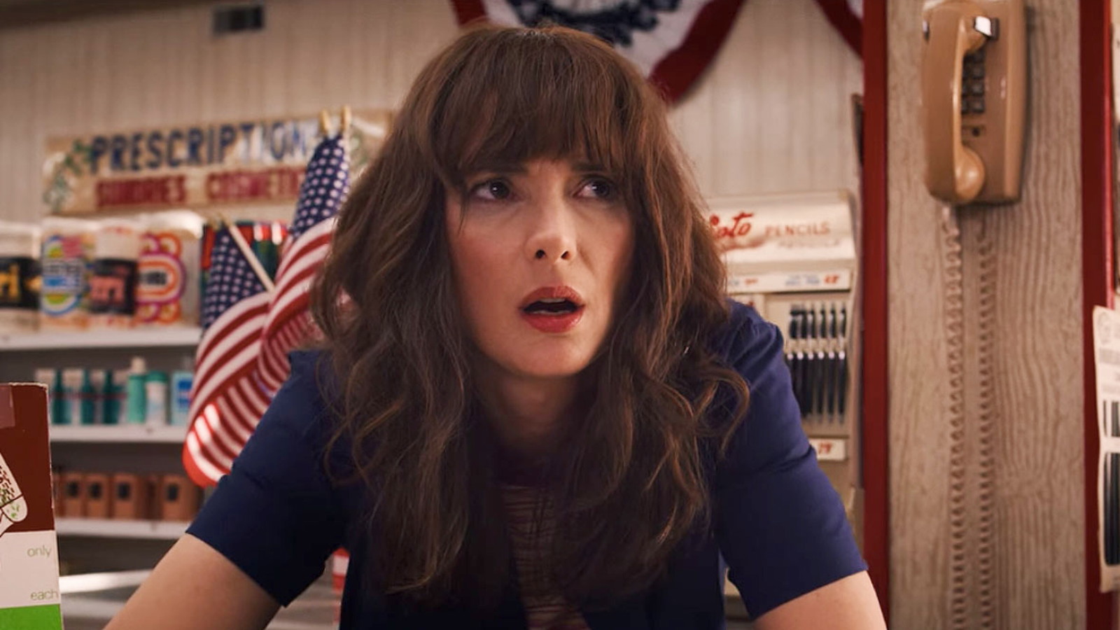 Winona Ryder in a still from Stranger Things 