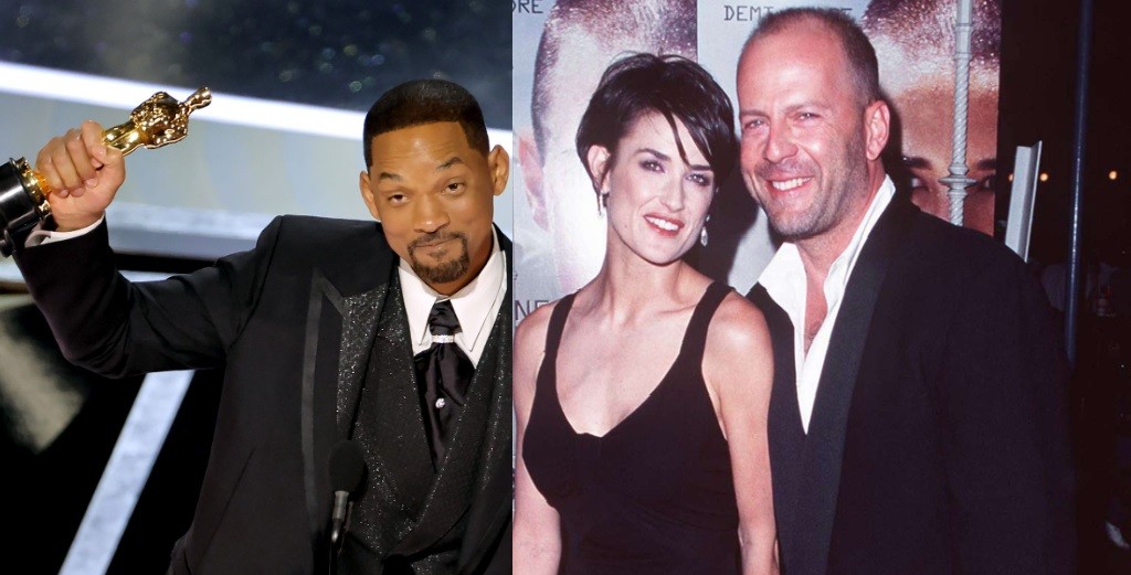 Bruce Willis, Demi Moore and Will Smith