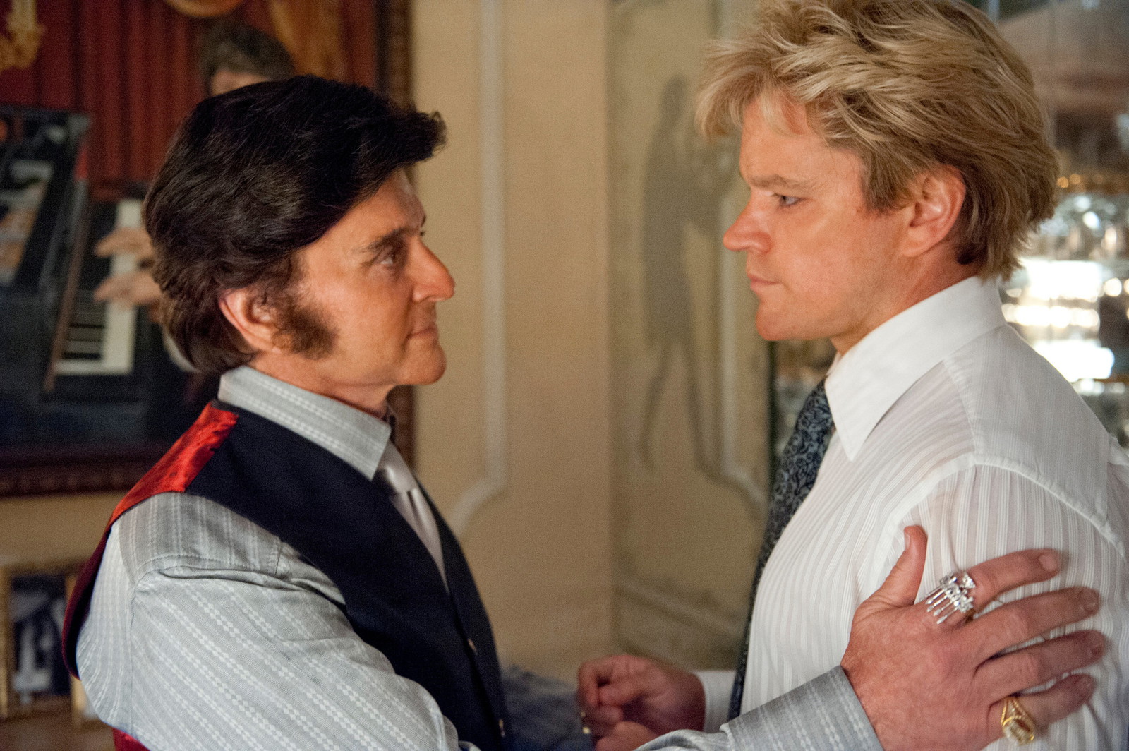 Matt Damon and Michael Douglas in Behind the Candelabra.