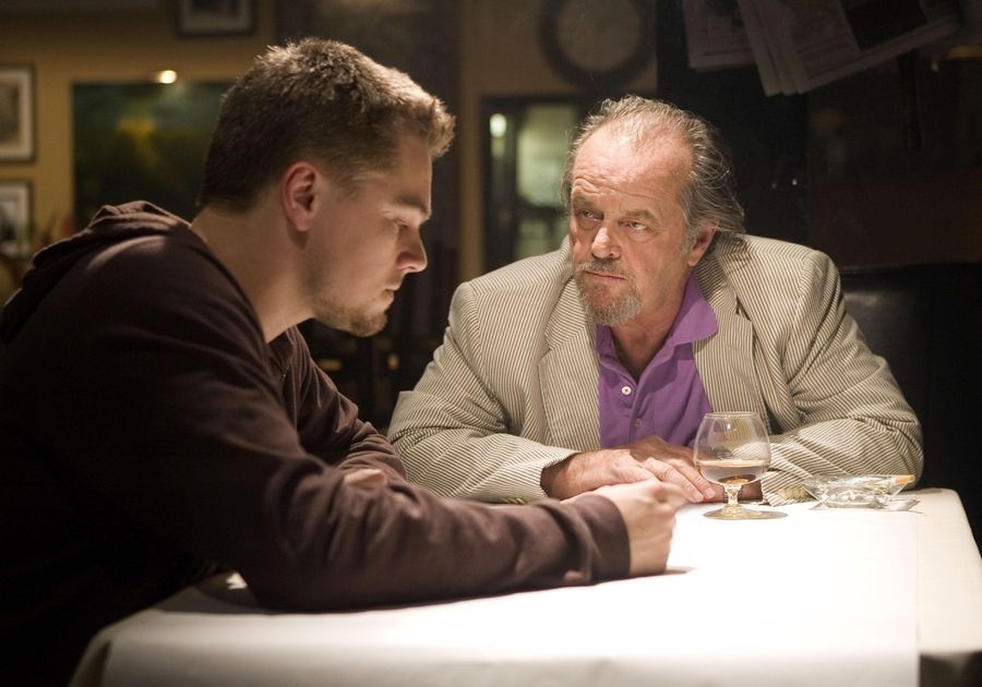 Leonardo DiCaprio and Jack Nicholson in The Departed