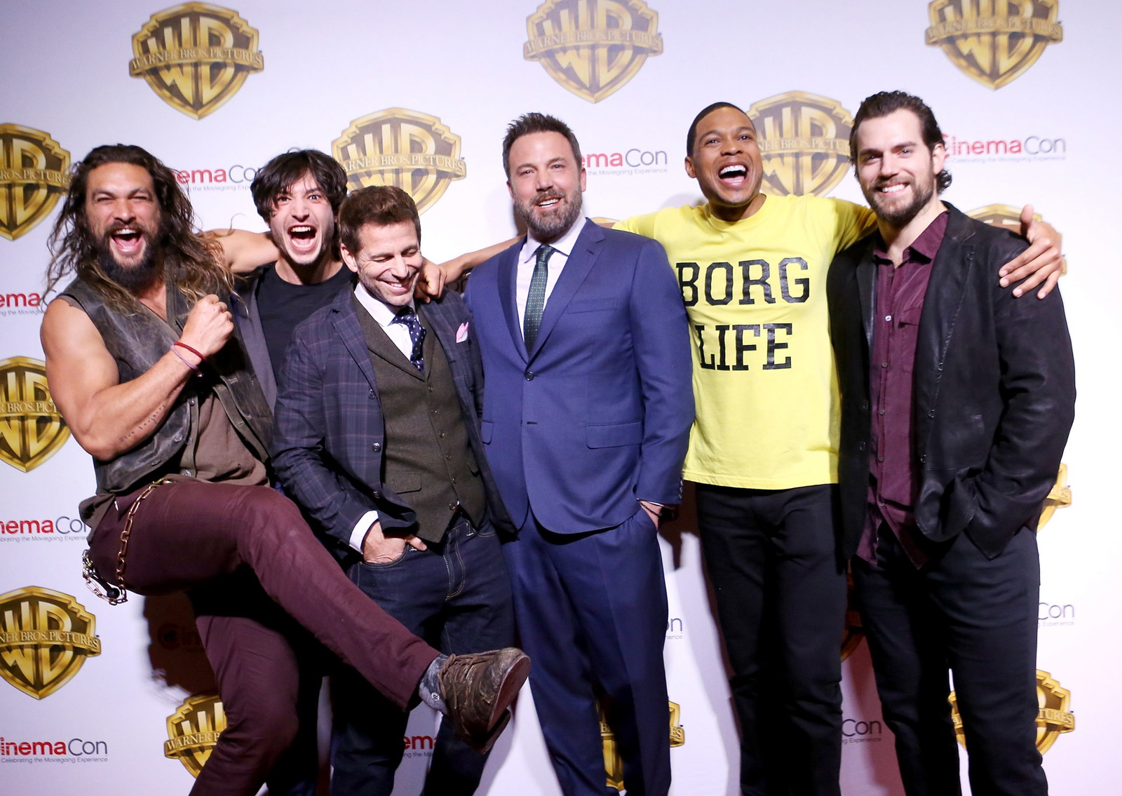 Zack Snyder with his Justice League cast