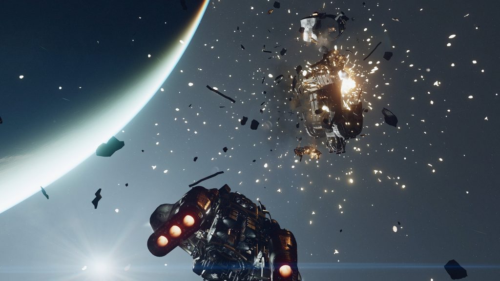 Starfield features extensive space exploration and dogfighting.