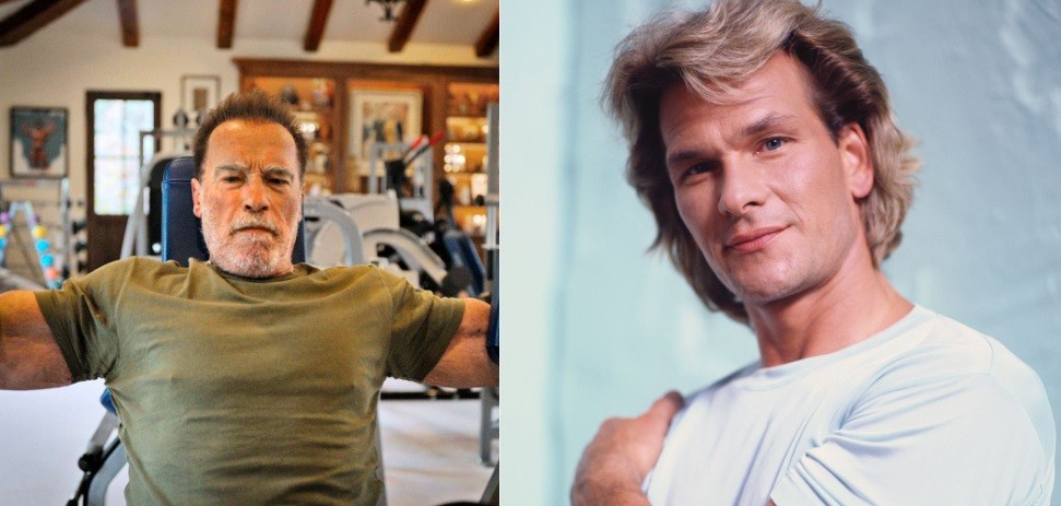 Arnold Schwarzenegger and Patrick Swayze