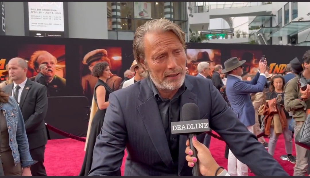 Mads Mikkelsen at the premiere of Indiana Jones and the Dial of Destiny