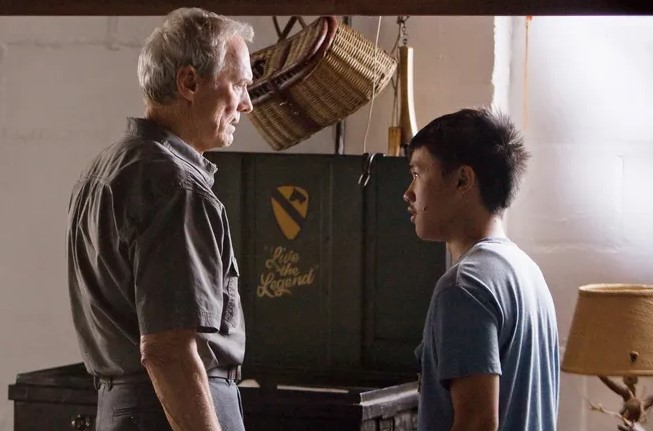 Clint Eastwood and Bee Vang in Gran Torino