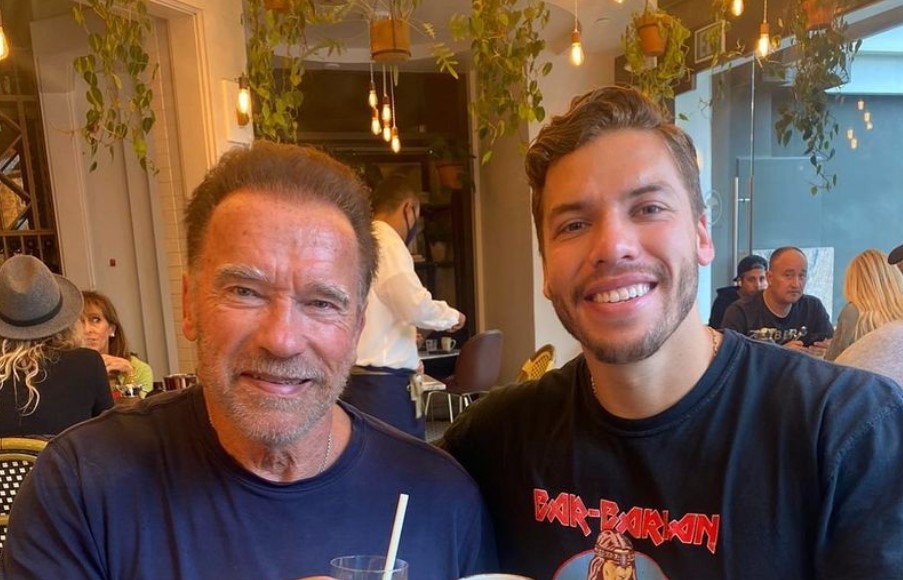 Arnold Schwarzenegger and his Son