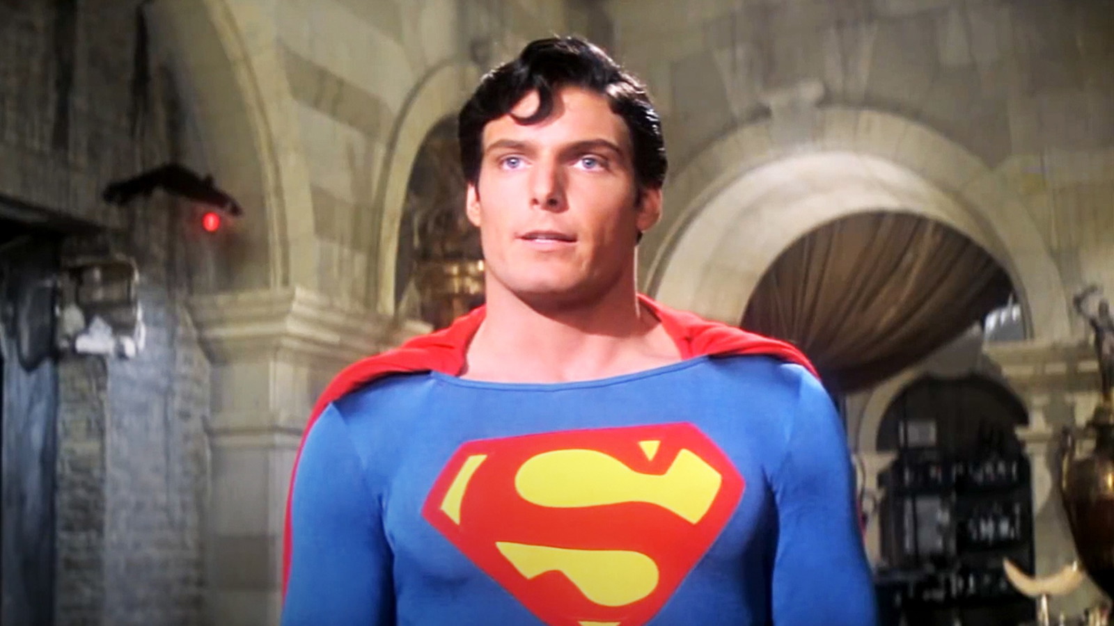 Christopher Reeve as Superman from the past 