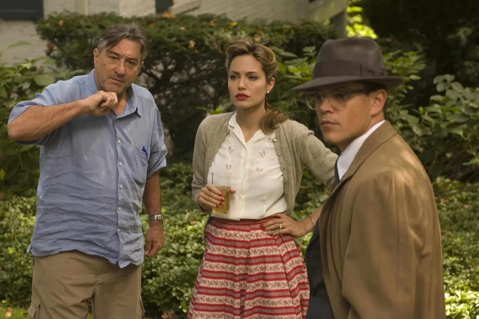 A still of Angelina Jolie, Robert De Niro and, Matt Damon from The Good Shepherd (2006).