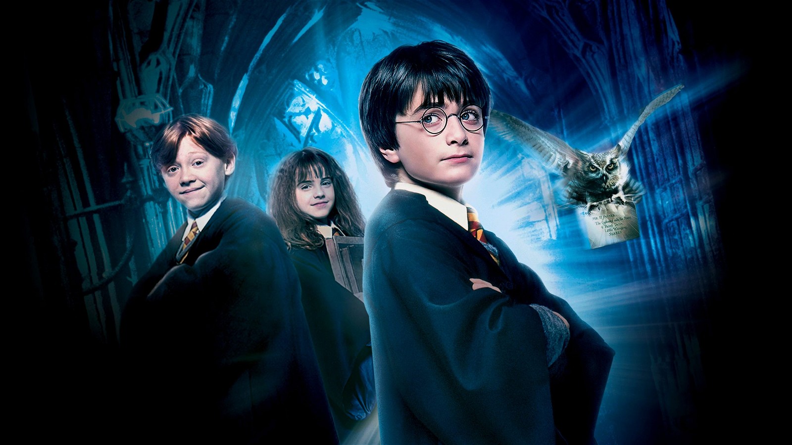 Daniel Radcliffe, Rupert Grint, Emma Watson in Harry Potter and the Philosopher's Stone