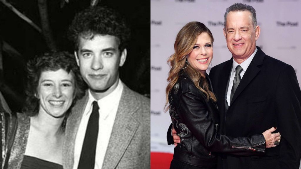 Tom Hanks with ex wife, Samantha Lewes [left] and Rita Wilson [right]