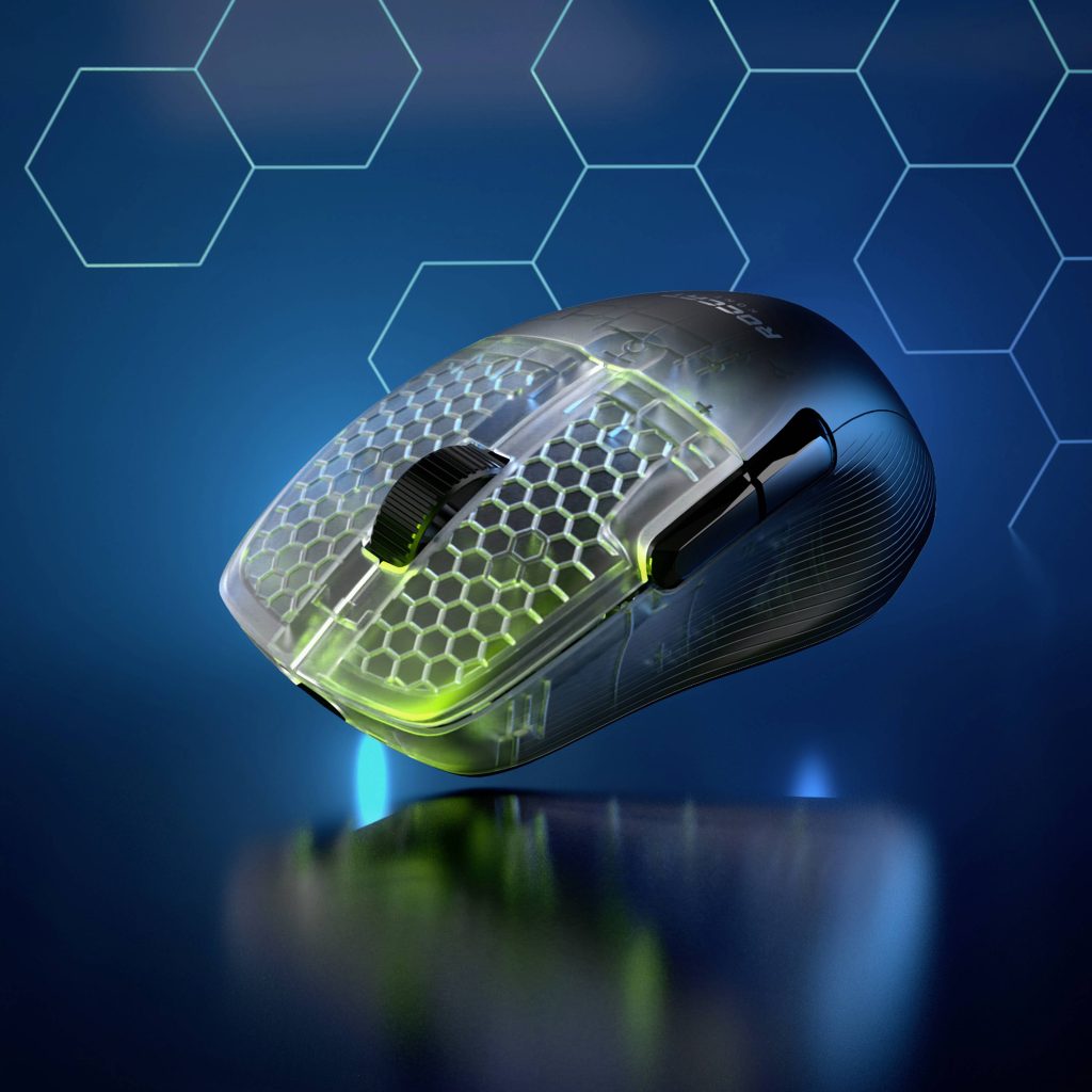 The sleek honeycomb shell of the Roccat Kone Pro Air