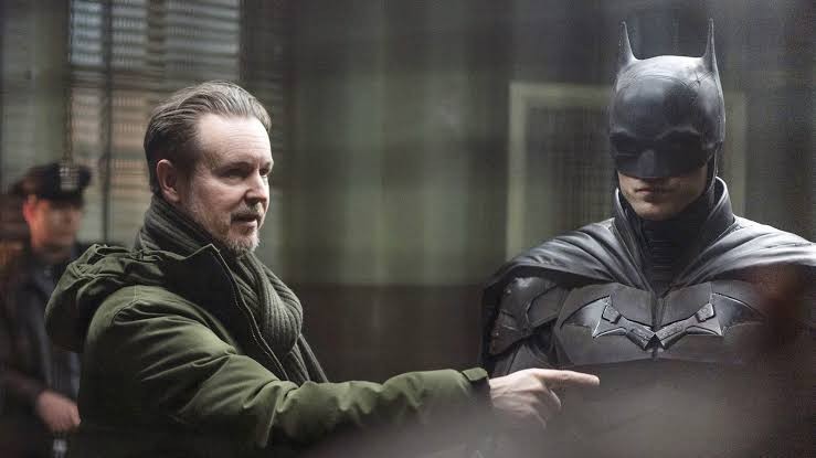 Matt Reeves and Robert Pattinson behind the scenes of The Batman