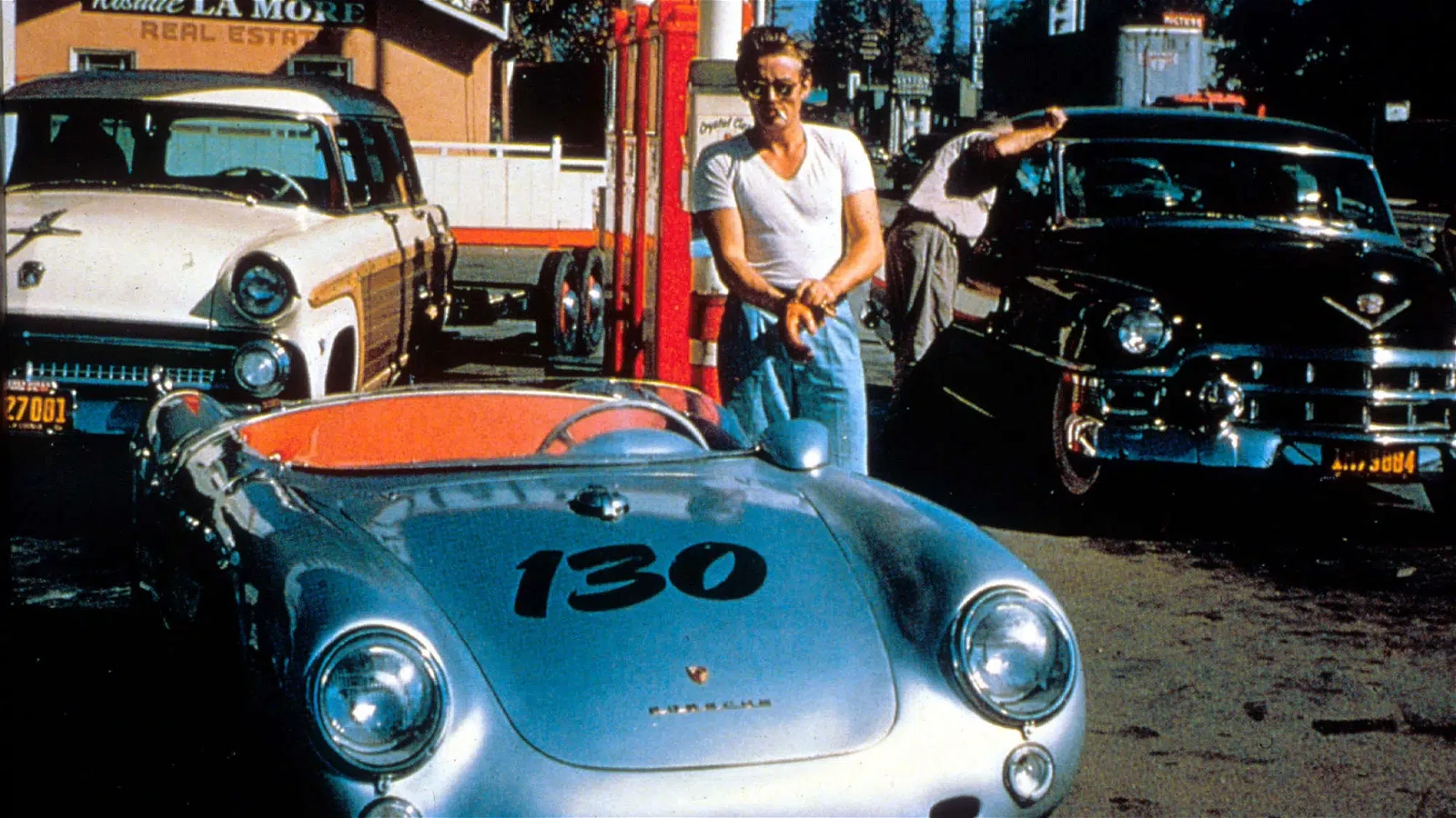 James Dean with his Porsche