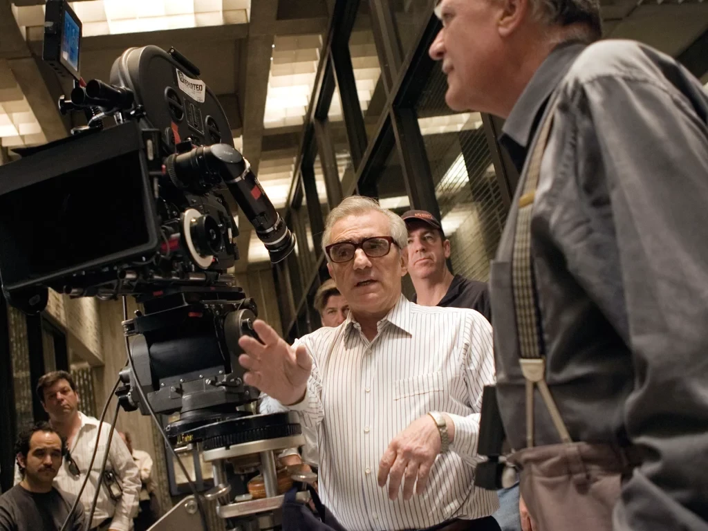 Martin Scorsese on the sets of The Departed
