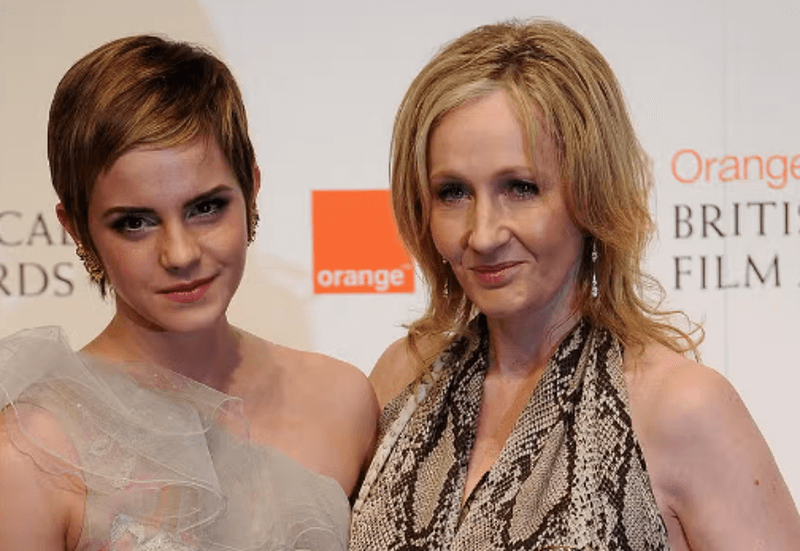 J.K. Rowling and Emma Watson 