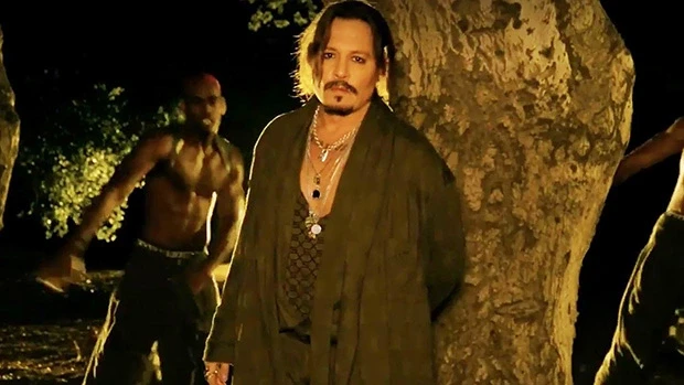 Johnny Depp in Savage X Fenty Vol. 4 fashion show