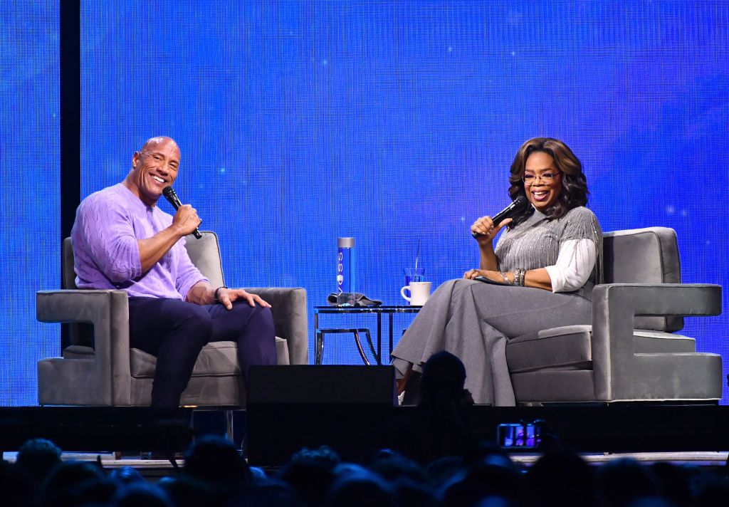 Dwayne Johnson with Oprah