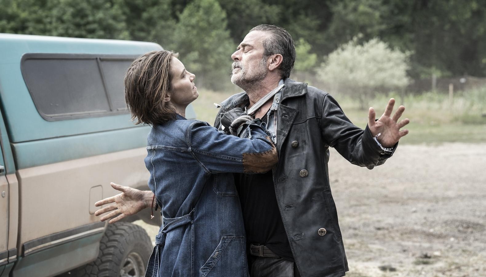 Lauren Cohan and Jeffrey Dean Morgan in The Walking Dead