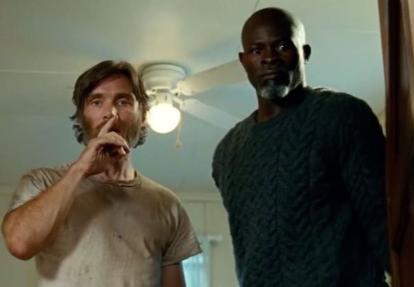 Djimon Hounsou and Cillian Murphy in a still from A Quiet Place 2