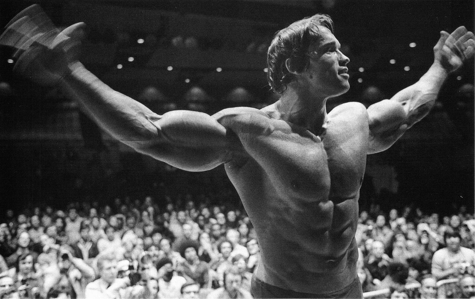 Arnold Schwarzenegger during his bodybuilding days
