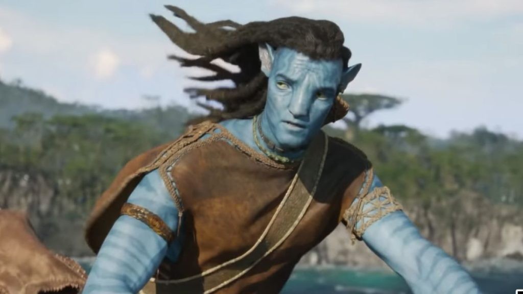 Sam Worthington in a still from Avatar: The Way of Water