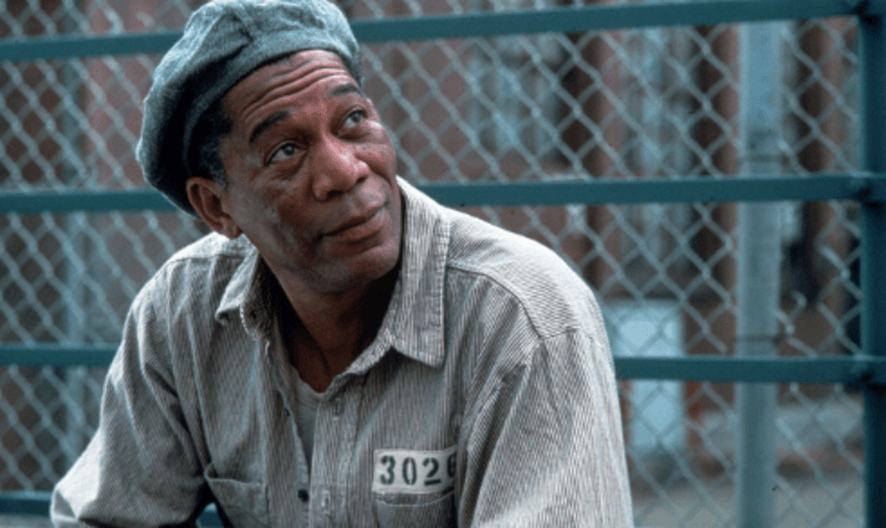 Morgan Freeman in The Shawshank Redemption