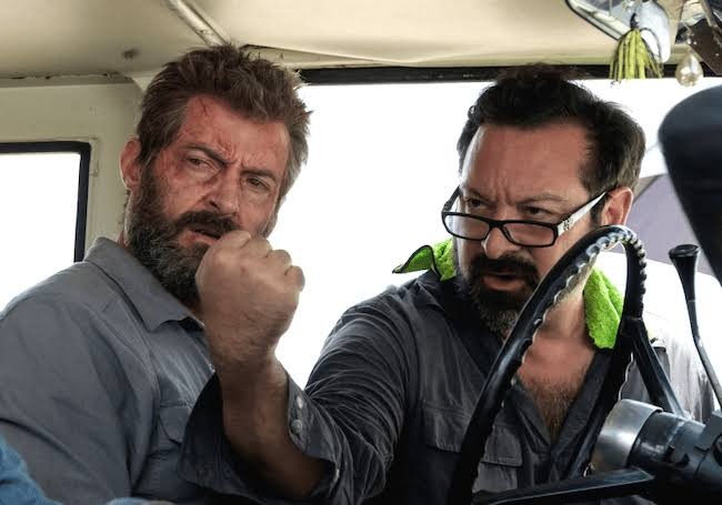 Hugh Jackman and James Mangold behind the scenes of Logan 
