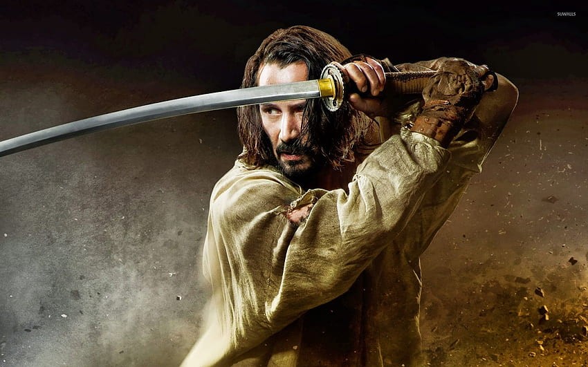 Keanu Reeves with a sword in 47 Ronin