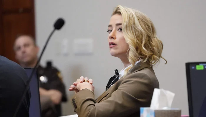 Amber Heard at the court