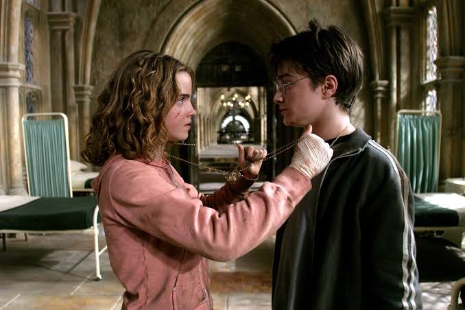 Emma Watson and Daniel Radcliffe in Prisoner of Azkaban